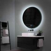 Specchio LED Rotondo | Pulsanti touch | Funzione anti-appannamento | Luce bianca fredda - Reyze Serie Ambient Modello 1